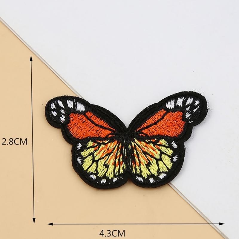 Pack Of 10 Embroidered Butterfly Iron on Patches Embroidered Fabric Patches Sew on Repair Patches For Clothing Jackets