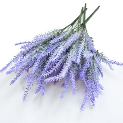 Plastic Artificial Lavender Flowers Odorless Realistic Fake Lavender for Scene Decoration Wedding