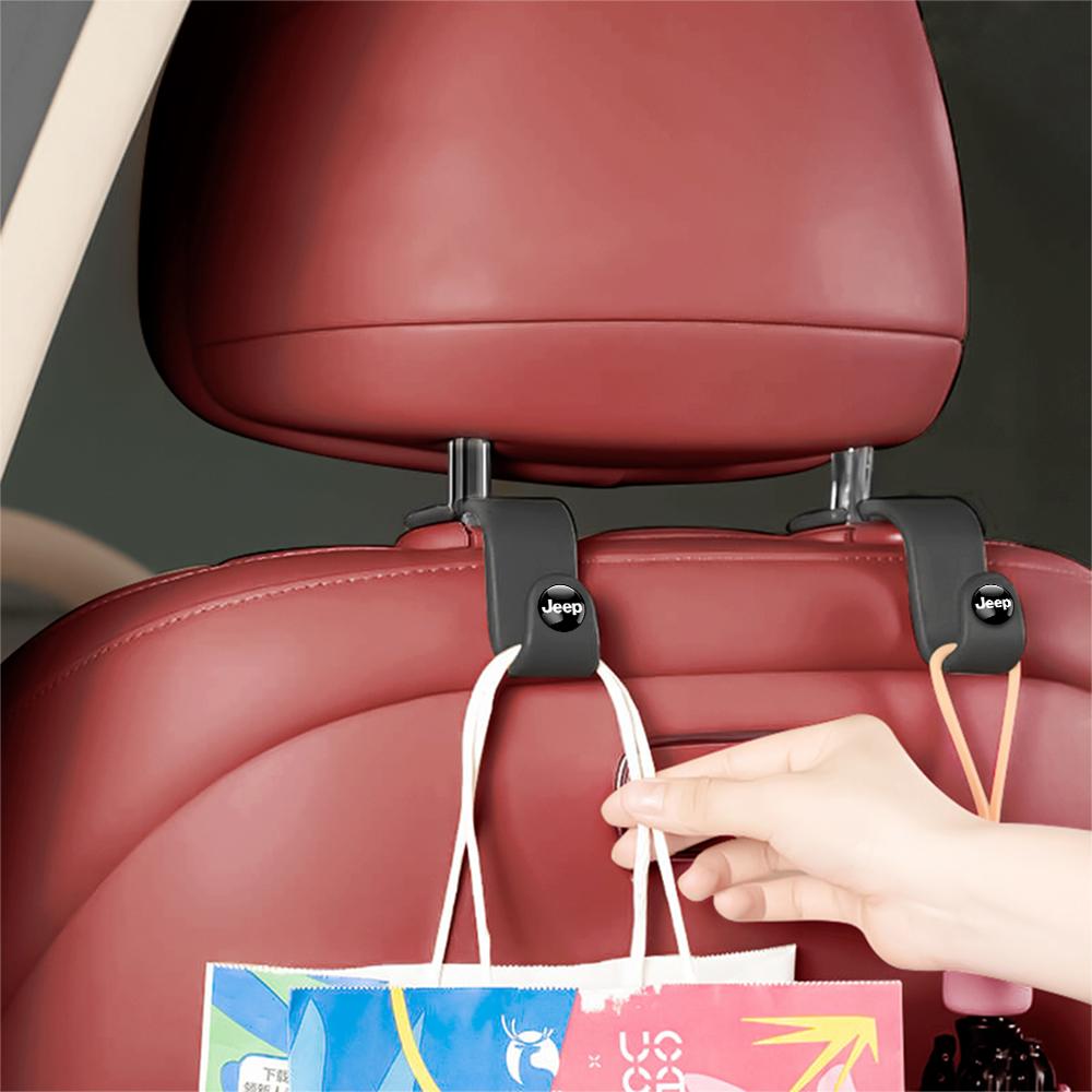 2/4Pcs Car Seat Headrest Storage Hanger Rear Seat Hooks Auto Seat Organizer Holders For Jeep Renegade Wrangler jk Compass Grand AMP1