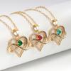 Fashionable Zircon Heart Large 8 I Love You Letter Necklace Women's Versatile Jewelry