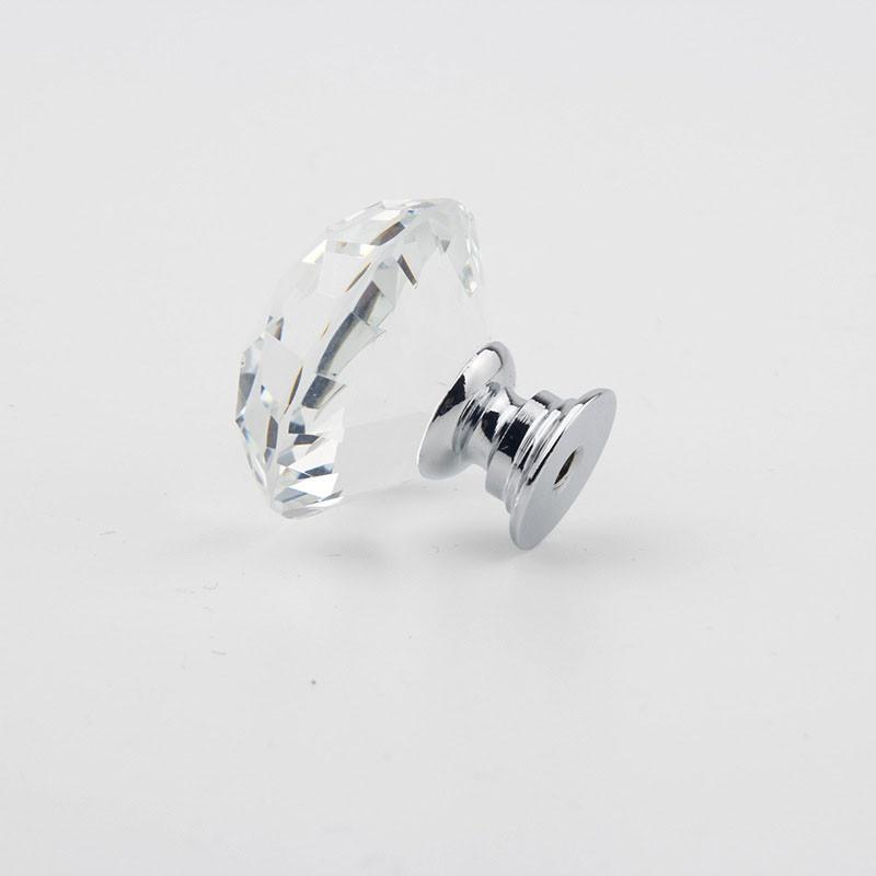 Premium Quality 10pcs Crystal Glass Cabinet Knob With Sparkling Diamond Design