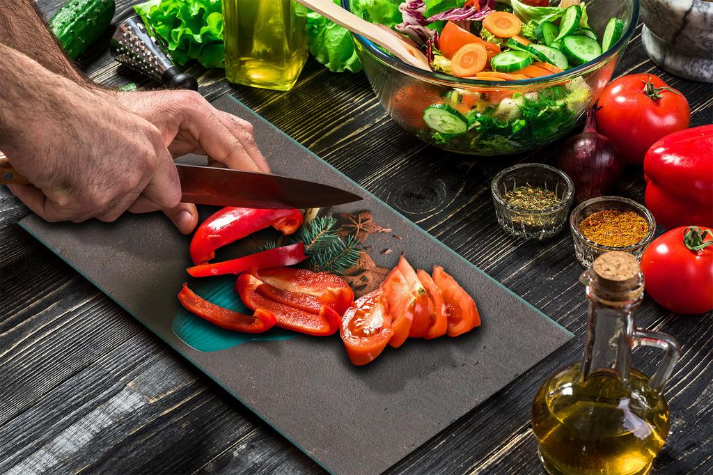 GLASS CUTTING BOARD 52x30 CHRISTMAS
