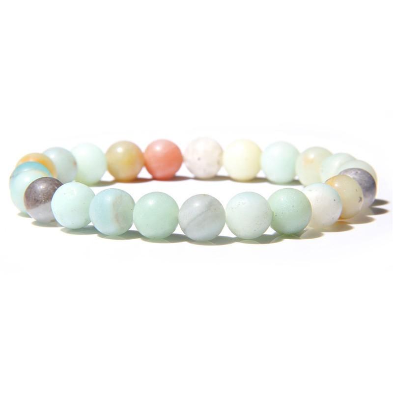 8Mm Natural Stone Bead Bracelet Men's Turquoise Elastic Bracelet.