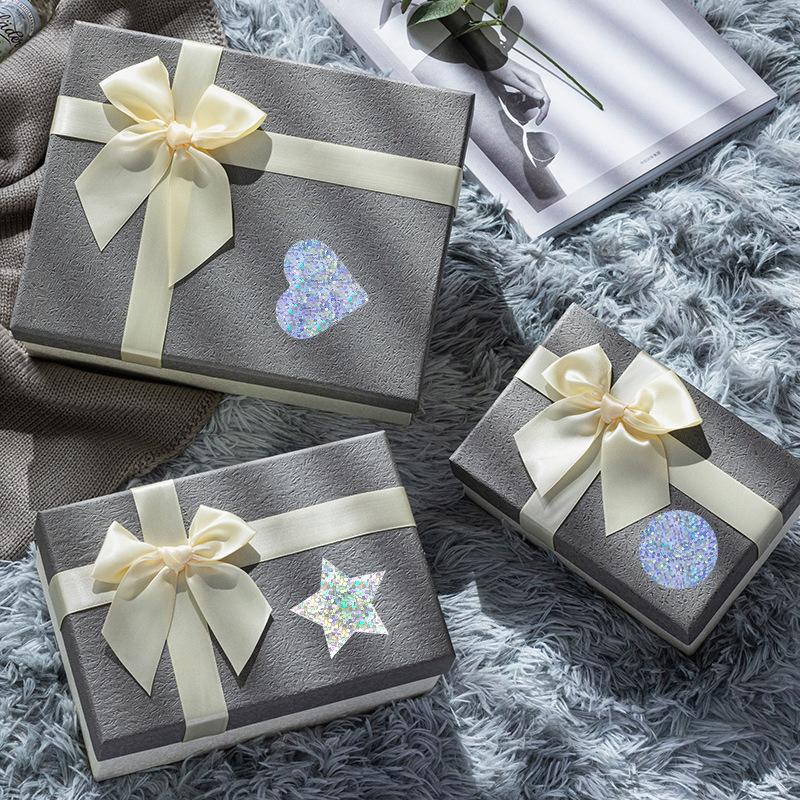 100-500PCS New Star Stickers Roll Small Heart Stickers Photocard Decor Packaging Rolling Stickers Thank You Lables TZ305