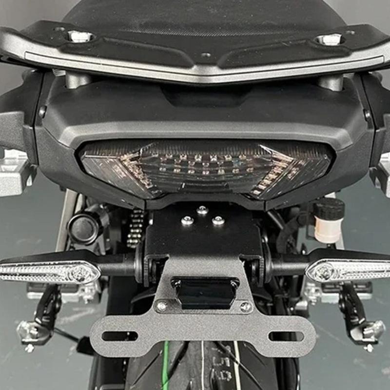 Universal Motorcycle License Plate Mounting Kit Short Tail Design Enhanced Stability Stainless Steel Easy Installation