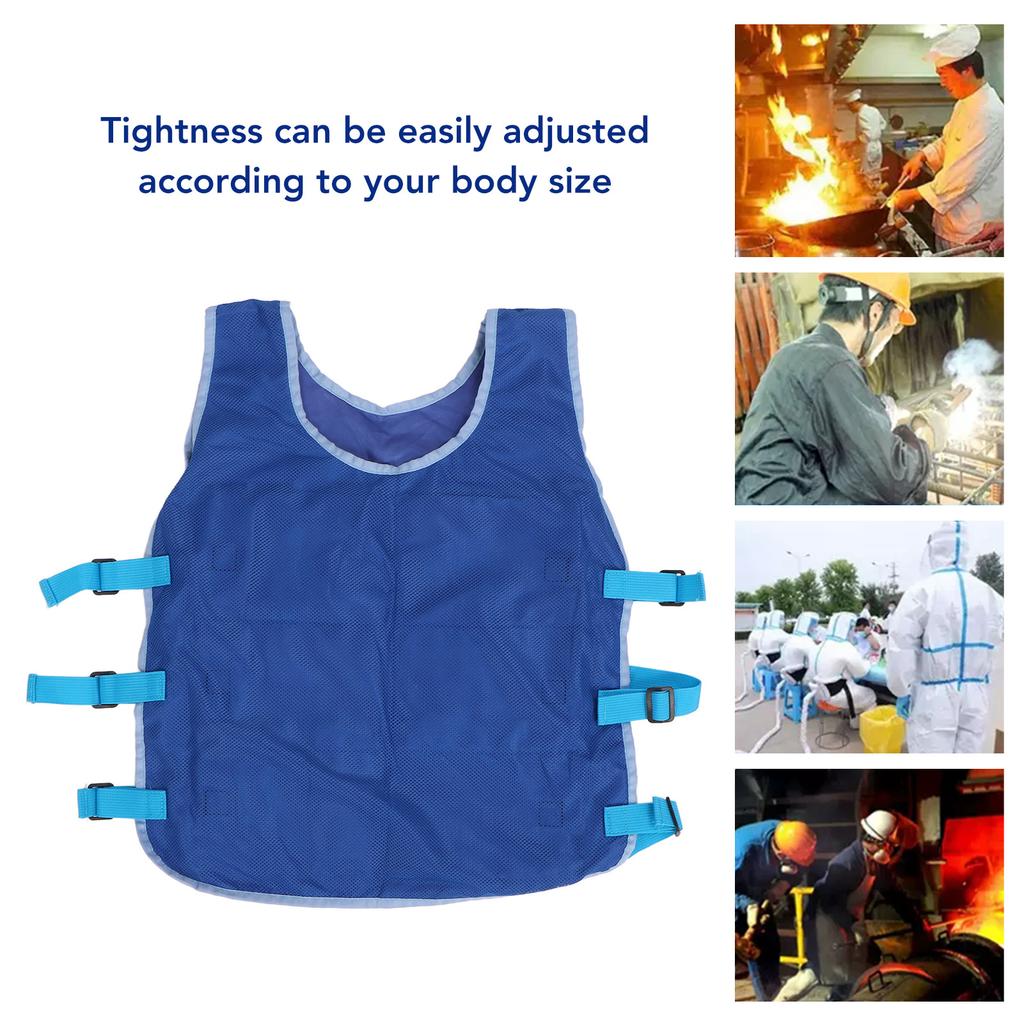 Ice Vest Adjustable Tightness Durable Chinlon Nylon Heat Relief Cooling Cold Vest for Men Summer Swelling