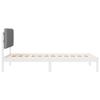 Bed Frame with Upholstered Headboard Light Grey 100 x 200 cm