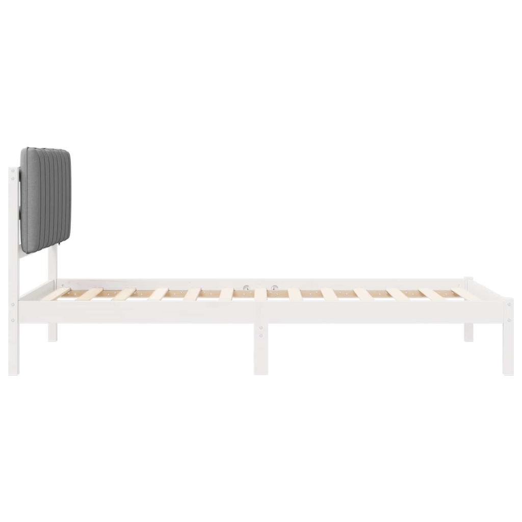 Bed Frame with Upholstered Headboard Light Grey 100 x 200 cm