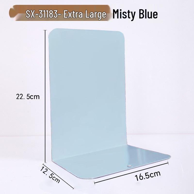 Large L-Shaped Thickened Metal Bookend for Organizing Books and Files