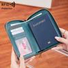 New Anti-theft Brush Passport Bag, Large Capacity Zipper Wallet, Travel Portable Ticket Storage, ID Bag
