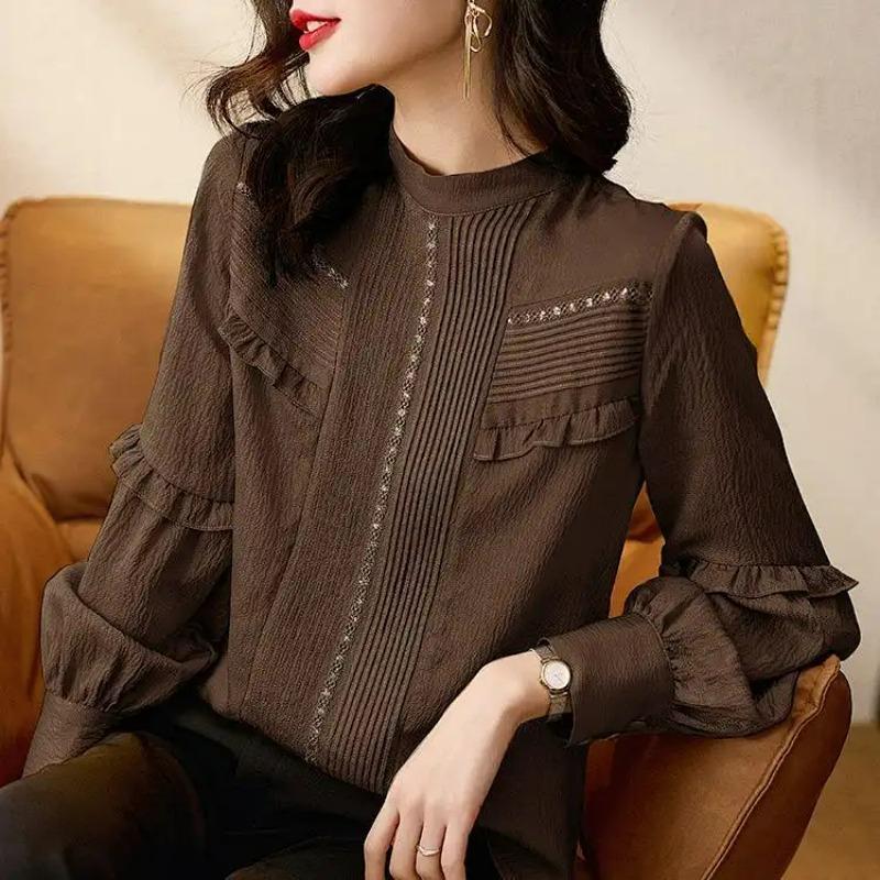 Women s French Long Sleeve Tops XL абрикосовый