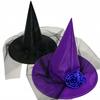 Children and Adults Halloween Rose Mesh Witch Hat Costume