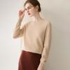 Women's 100% Cashmere Sweater - Round Neck, Long Sleeve, Solid Color Pullover for Autumn/Winter.