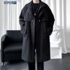 ROMON Men's Mid-Length Double-Collar Trench Coat