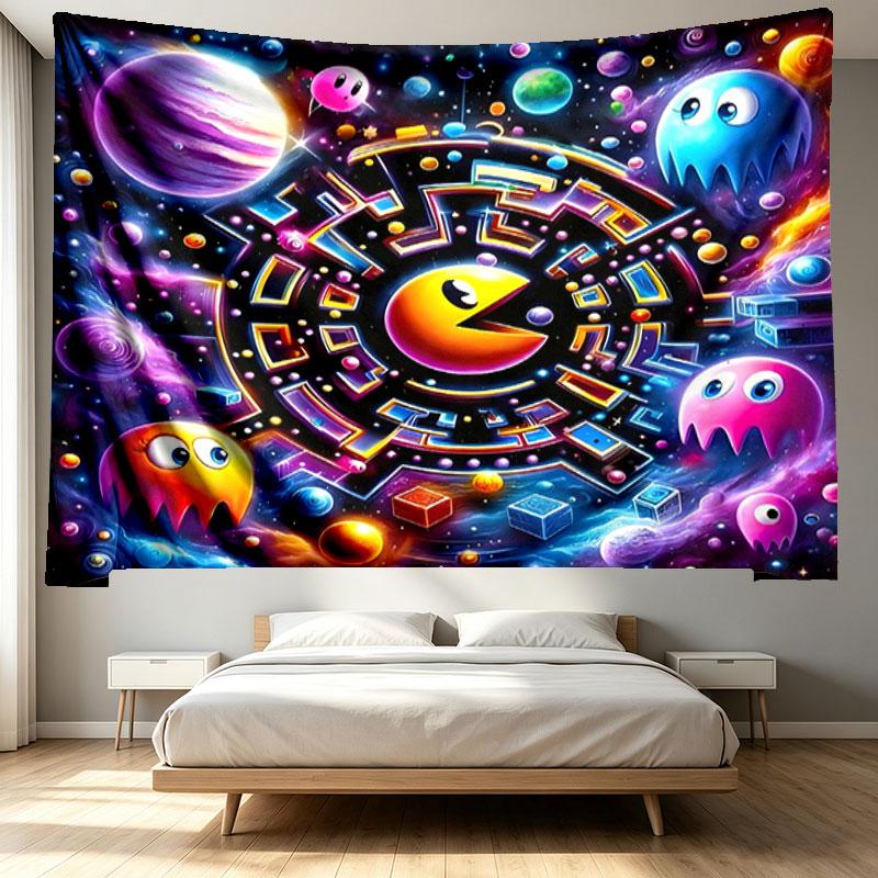 PAC Print Tapestry - Portable Wall Decor Cloth, for Home, Dorm, Travel, Bedroom, Living Room - Ideal Birthday Housewarming Gift