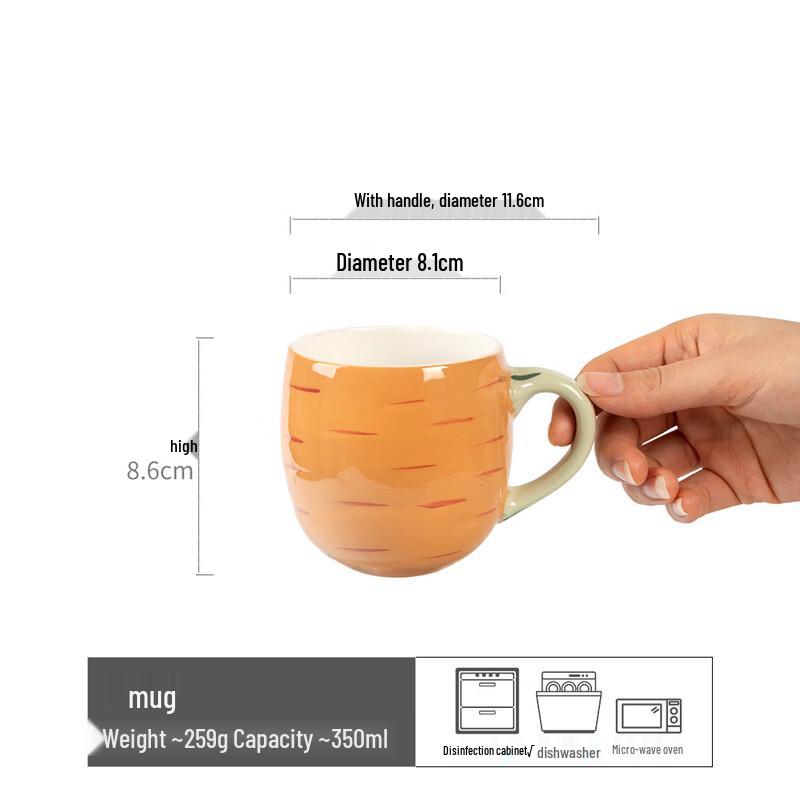 

OLOEY Creative Radish Ceramic Mug