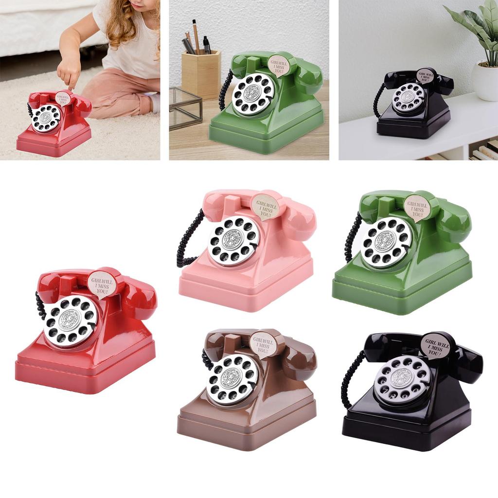 Retro-Telefon-Sparschwein, Ornamente, Cartoon-Wechselbehälter, Telefon, Geldsparbox für Wohnzimmer, Zuhause, Schreibtisch, Schlafzimmer, Regal