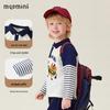 MQDMINI Boys' Digital Print Long-Sleeve Polo Shirt