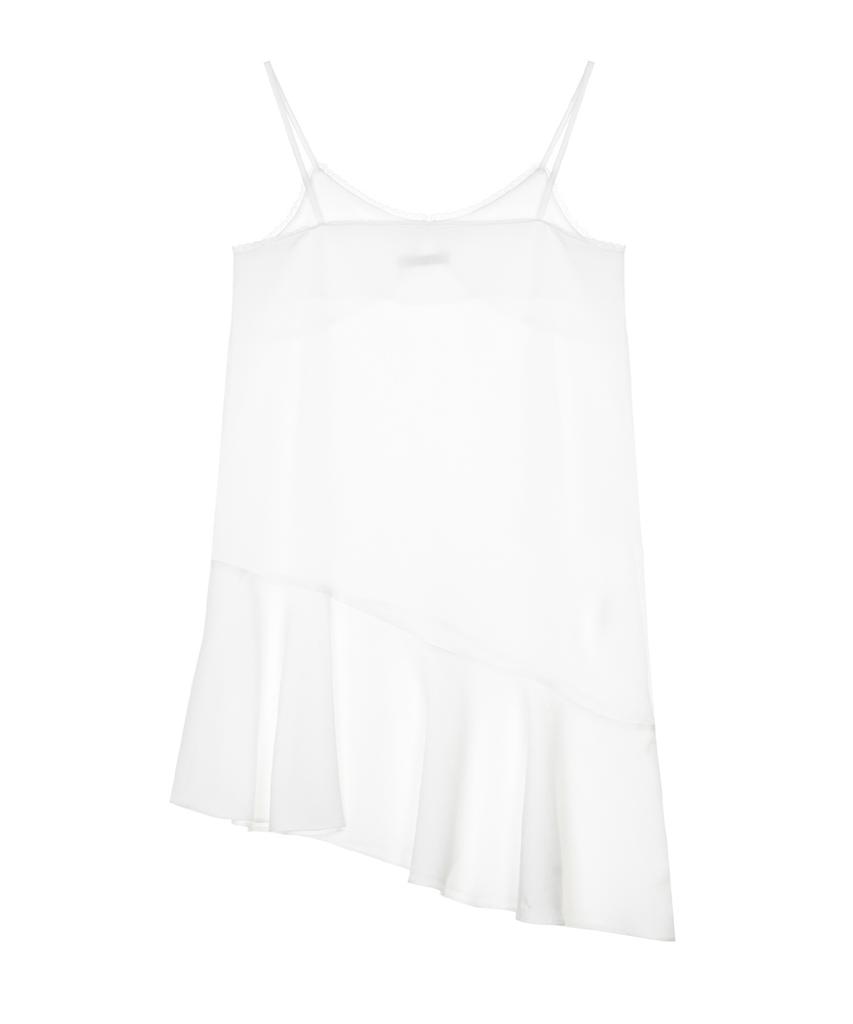 Nigaennikol Satin Embroidery Slip Dress_White