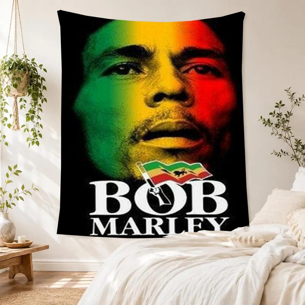 Bob Marley Estetická Tapiserie Severský Minimal Ideální Pro Stěnu Koleje Čtecí Koutek Ložnice Celoroční Ručně Malovaný Styl Dárek Pro Nový Domov