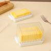 Butter Cutting Storage Box Cheese Organizer Transparent Multipurpose for