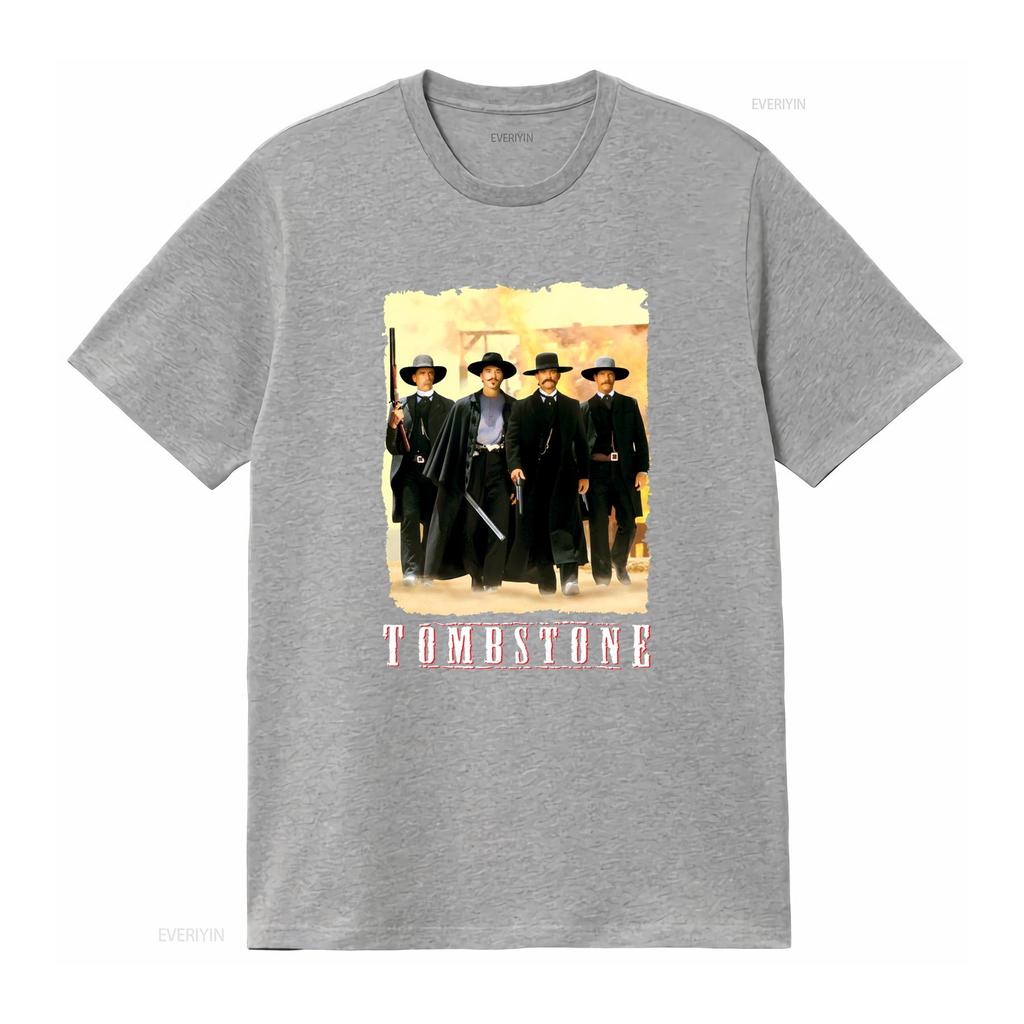 Tombstone Movie Huckleberry Mens Black T Shirt Classic Western Outlaw Design for Sizes S 3XL Vintage Washed Comfortable