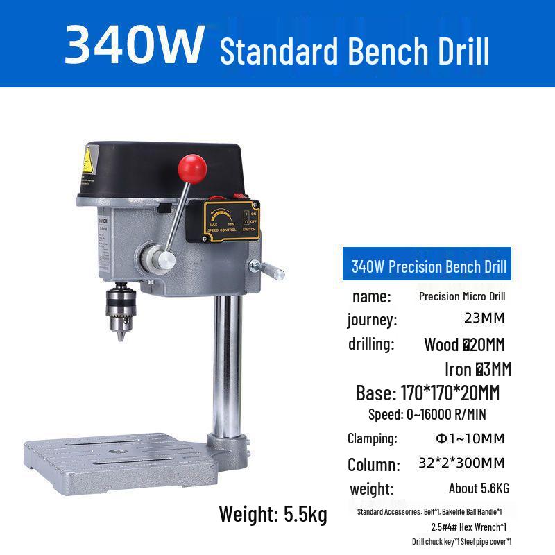 High-Precision 220V Mini Drill Press for Household and Industrial Woodworking