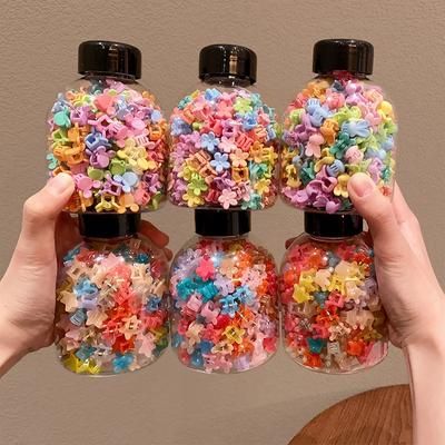 50 pz/set artigli per capelli color caramella fiore stella forcina clip laterale ragazze carino mini fermaglio per capelli frangia clip accessori per capelli coreani