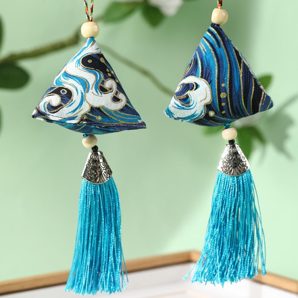 1/2 Stück Abweisend Auto Quaste Anhänger Amulett Segen Quaste Beutel Stickerei Kordelzugbeutel