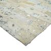 Tapis en cuir naturel recyclé gris argent 120x170