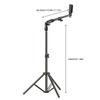 Phone Tripod Adjustable Horizontal Overhead Tripod Cell Phone Tripod Stand for Filming Video Recording Live Stream
