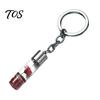 Wishing Bottle Pendant Dried Flower Glass Keychain, Mini with Keychain Keyring, Nature Inspired Charm for Backpacks Bags Purses Aesthetic