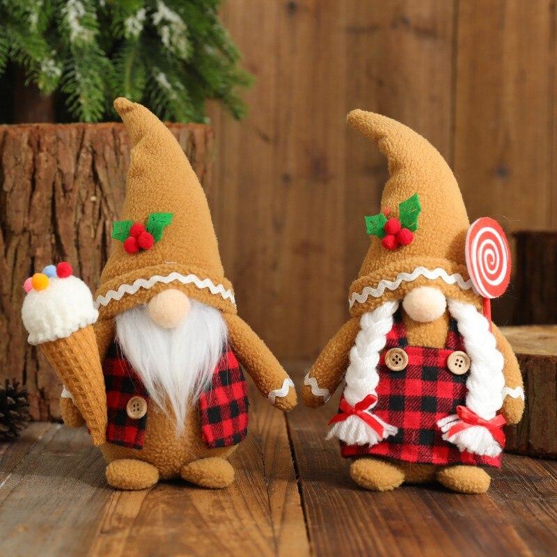 Christmas Gingerbread Man Doll Ornaments Xmas Knitted Rudolph Doll Christmas Decorations For Home  New Year Navidad Gifts