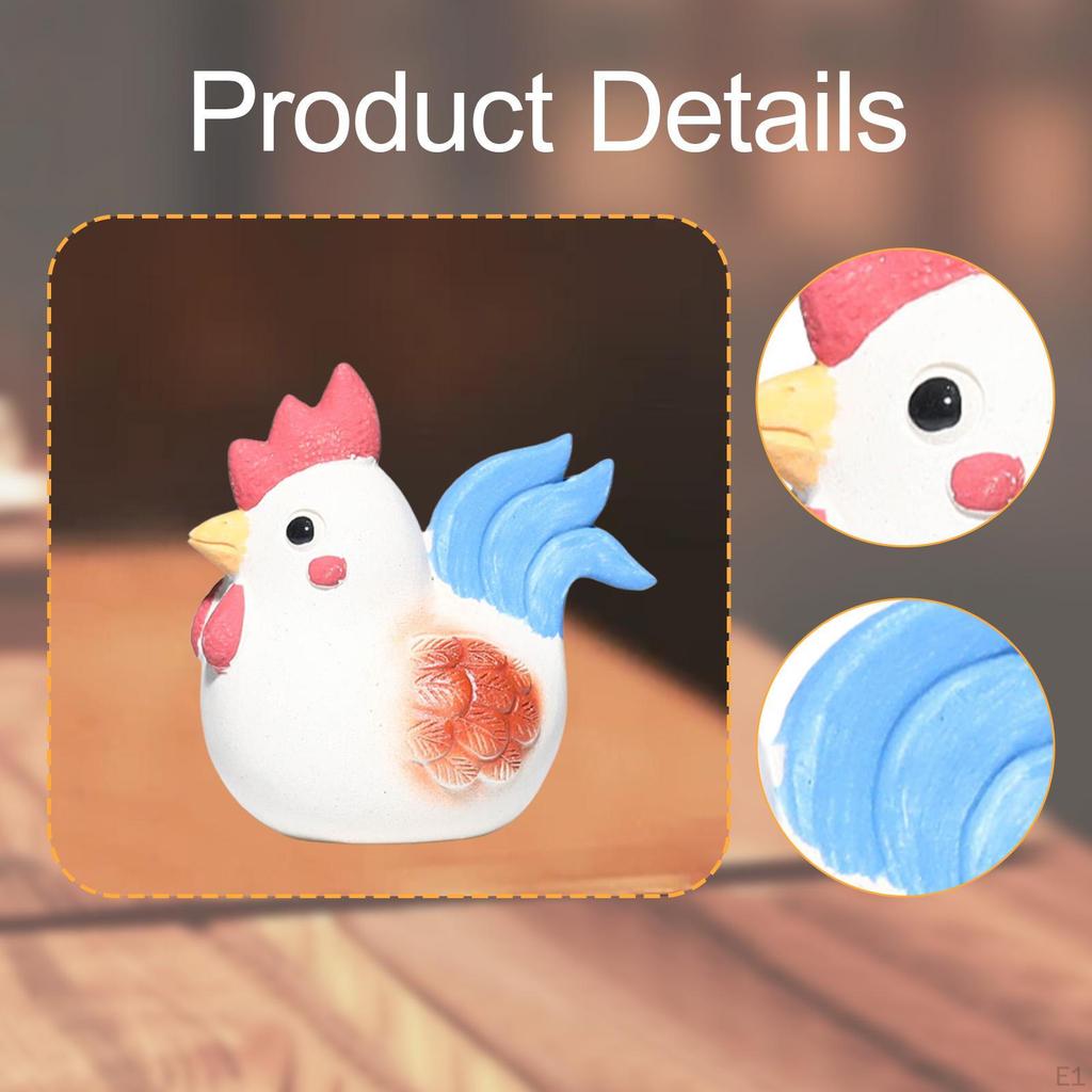 Purple Clay Tea Pet Chicken Statue Table Centerpieces Gift Feng Shui Decoration Trays Accessory