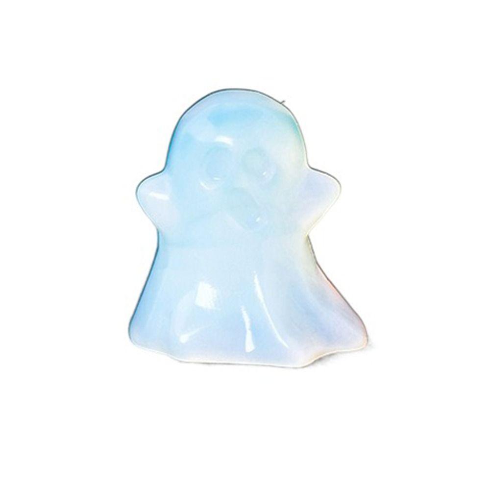 Creative Crystal Ghost Figurine Ghost Shaped Natural Crystal Ghost  Desk Decoration