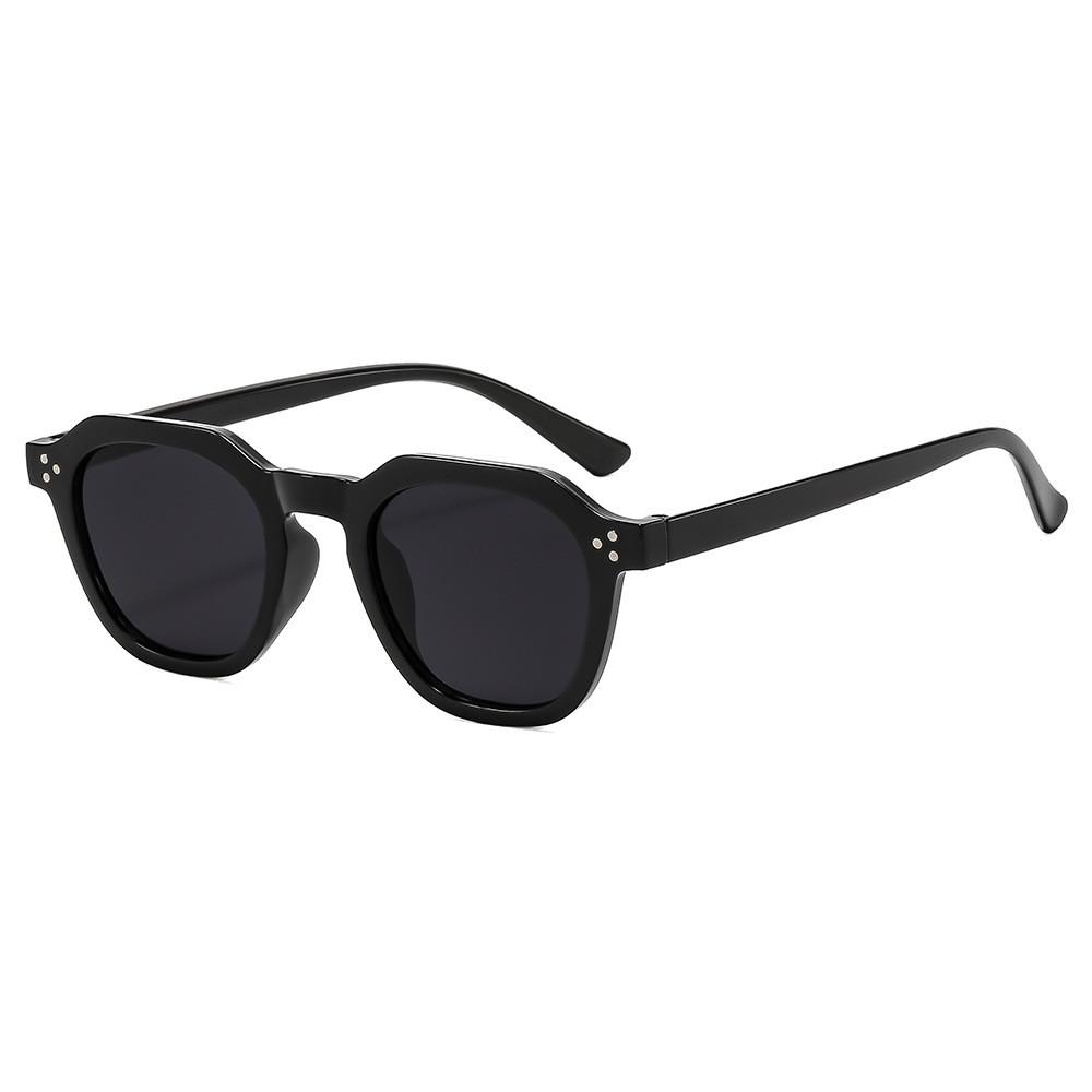 

Classic Black Frame Hexagon Sunglasses With Non Polarized Gray Lenses For Outdoor Activities Style A