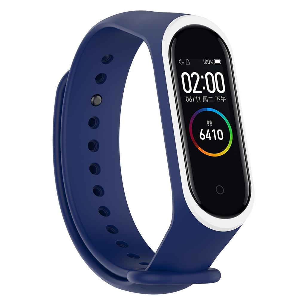 Sports Soft Silicone Two color Wristband Wrist Strap For  Mi Band 4