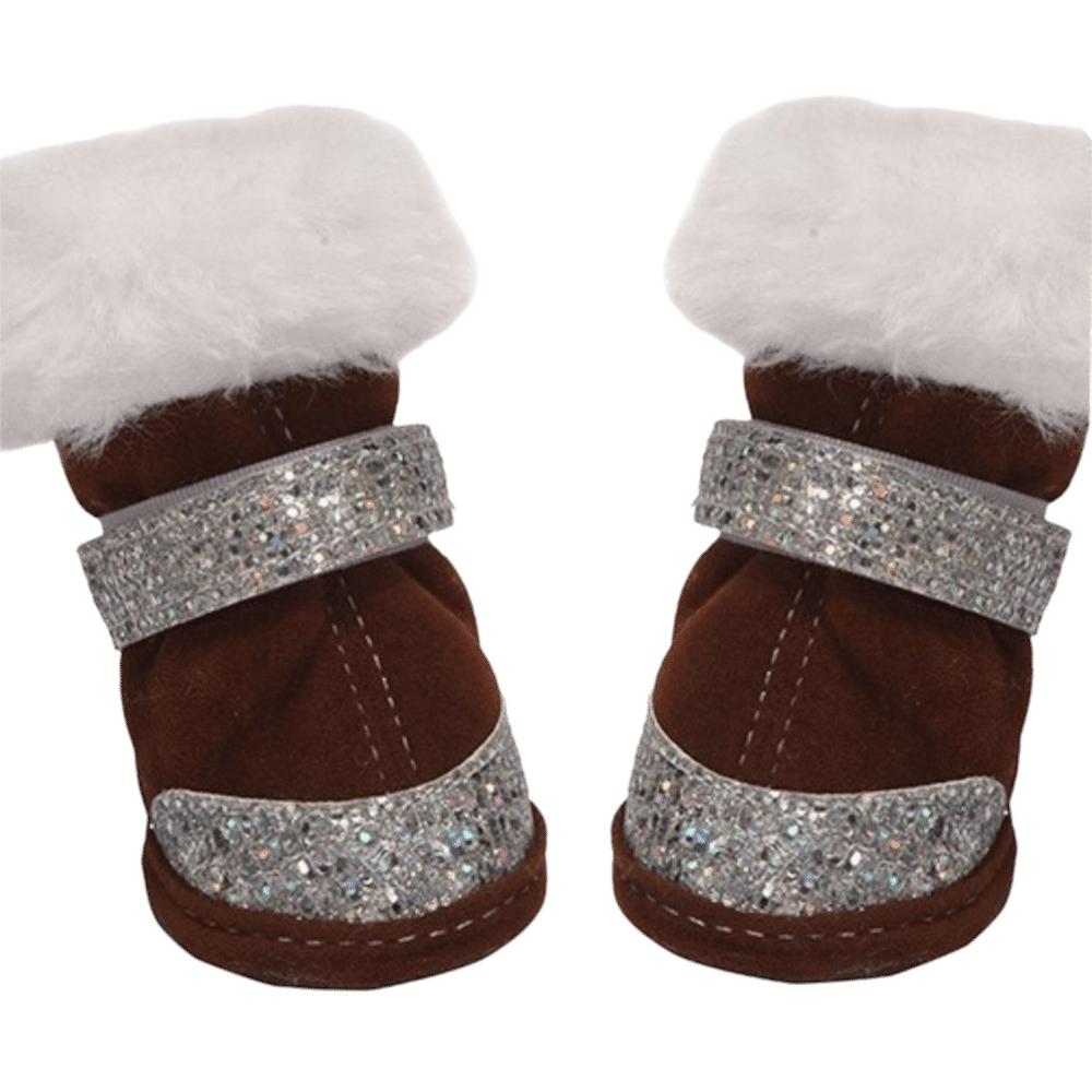 4Pcs Anti-slip Winter Dog Shoes Warm Cats Puppy Socks Fashion Dog Footwear Puppy