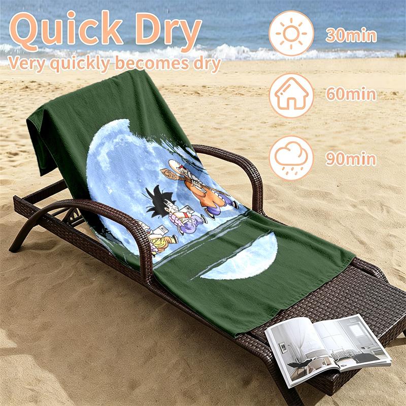 Dragon Ball Beach towels also serve as bath towels summer essential a musthave for the outdoors the beach and the pool