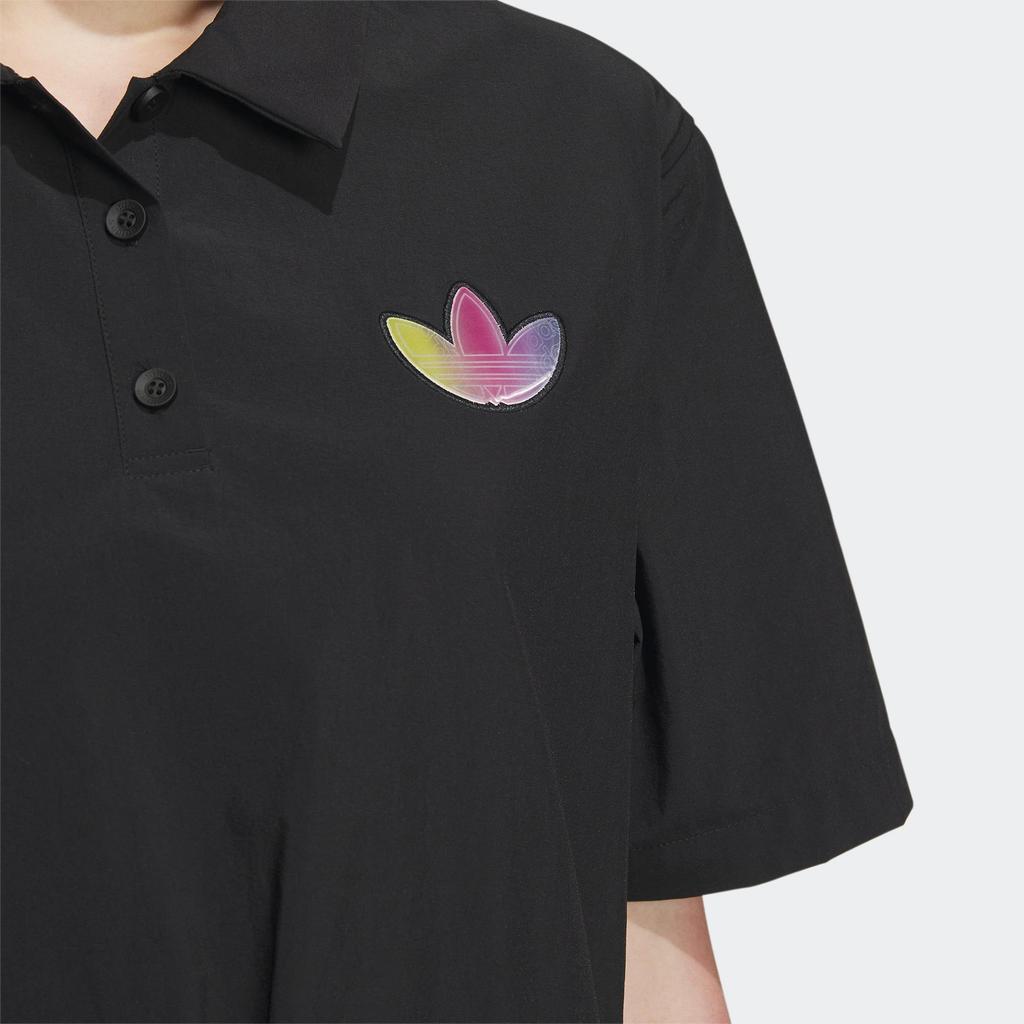 adidas Originals LT DRESS Women's Polo Short Sleeve Dress Black IP2199