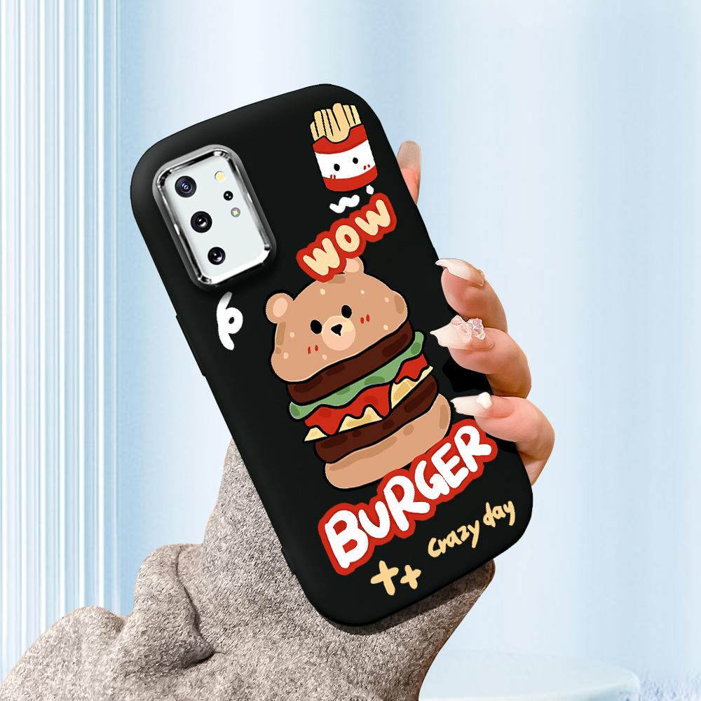 

Сплошной цвет с серебряным краем линзы, жирный корпус, Мягкий ТПУ, жидкий силиконовый чехол, противоударный чехол для телефона для Xiaomi Redmi Samsung Samsung A56 5G чёрный