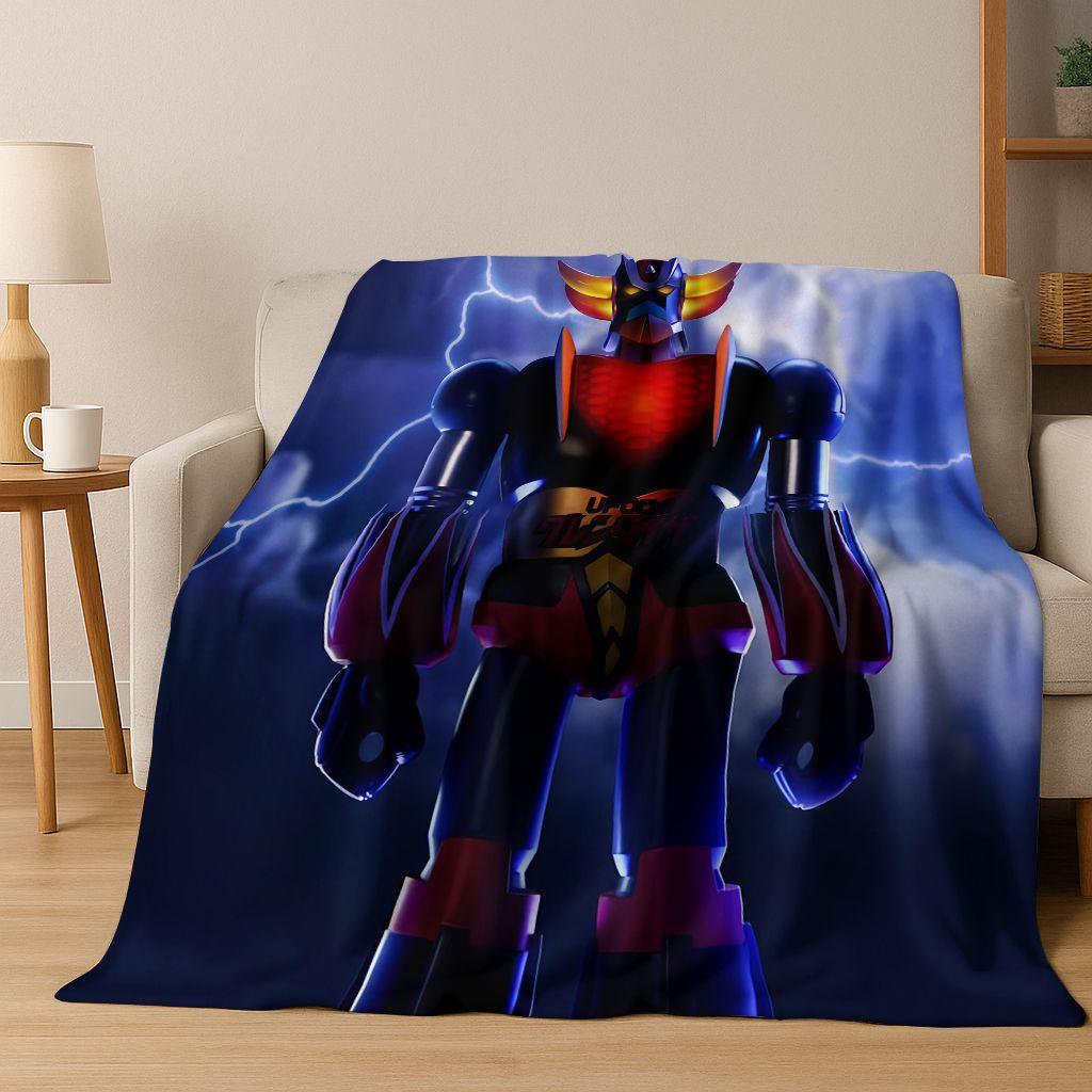 26 Style UFO Robot Grendizer U Cartoon Flannel Blanket,Cozy Soft Throw Blanket for Home Bedroom Bed Sofa Picnic Cover Gift Kid