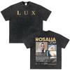 Vintage Gewaschenes Singer Rosala LUX Album Grafik T-Shirt Herren Damen Mode Kleidung T-Shirt Lässig Hiphop Übergroße T-Shirts