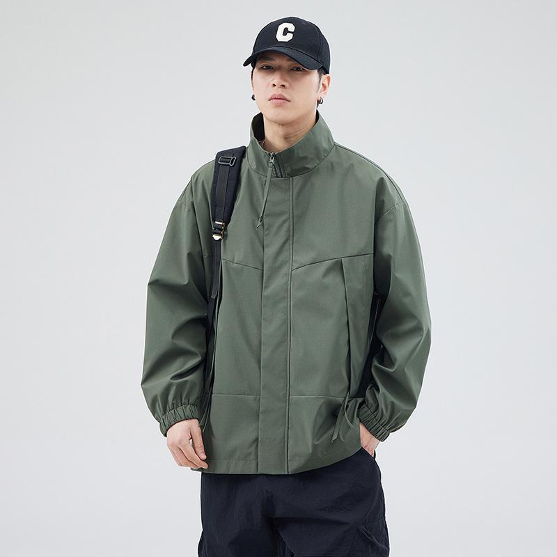 Męska modna kurtka casual ze stójką na wiosnę/jesień 2024