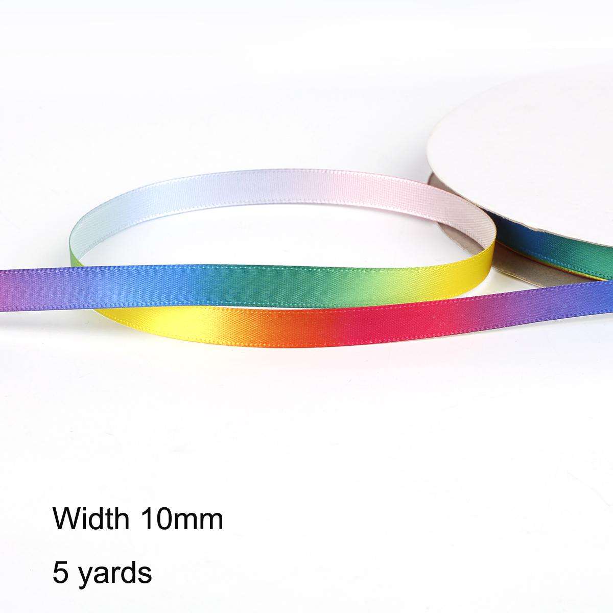 

Шелковистые ленты в крупный рубчик градиентного цвета, украшения для свадьбы, фестиваля, вечеринки, бант, открытка, подарочная упаковка, принадлежности 10mm