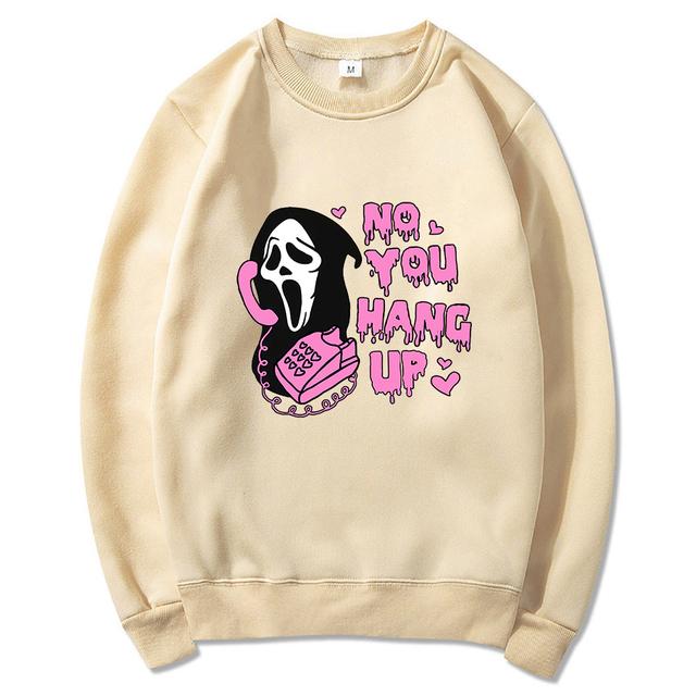 No You Hang Up Hettegenser Dame/Herre Estetisk Streetwear Bokstaver Print Hettegensere Unisex Høst Vinter Halloween Hettegensere Topper