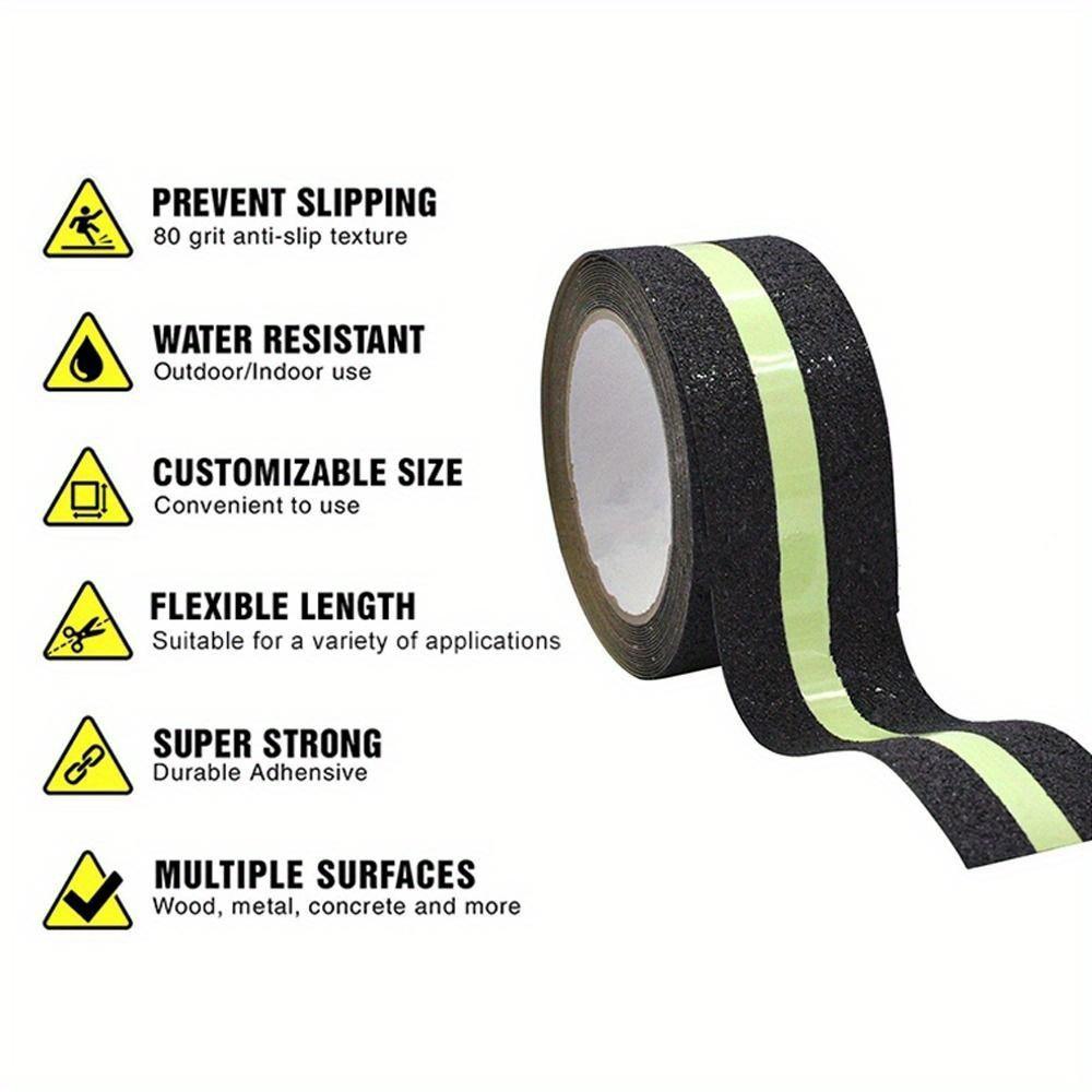 Nightlight Anti Slip Tape High-Traction Strips for Stairs and Steps Durable Adhesive Suitable for Indoor and Outdoor Use