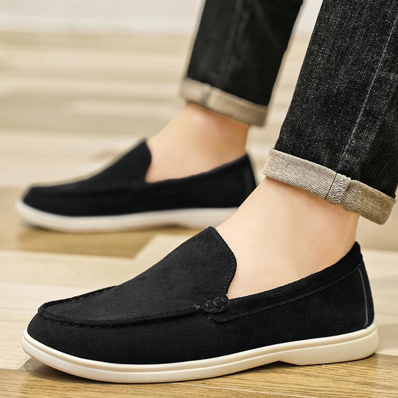 2025 autumn new men's shoes British style men's Doudou shoes fashion casual shoes youth low-top loafers