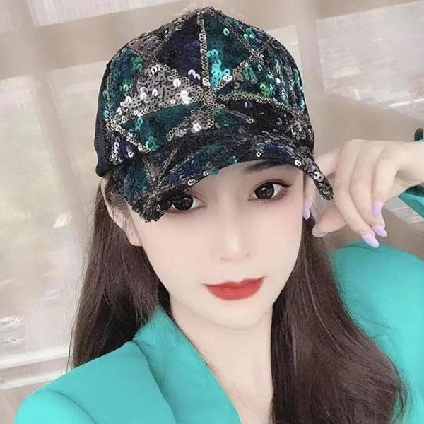 

WTEMPO Сонцезахисний крем Shade Duck Tongue Cap Жіноча універсальна дихаюча корейська бейсболка з блискітками на весну-літо 56-58cm зелений