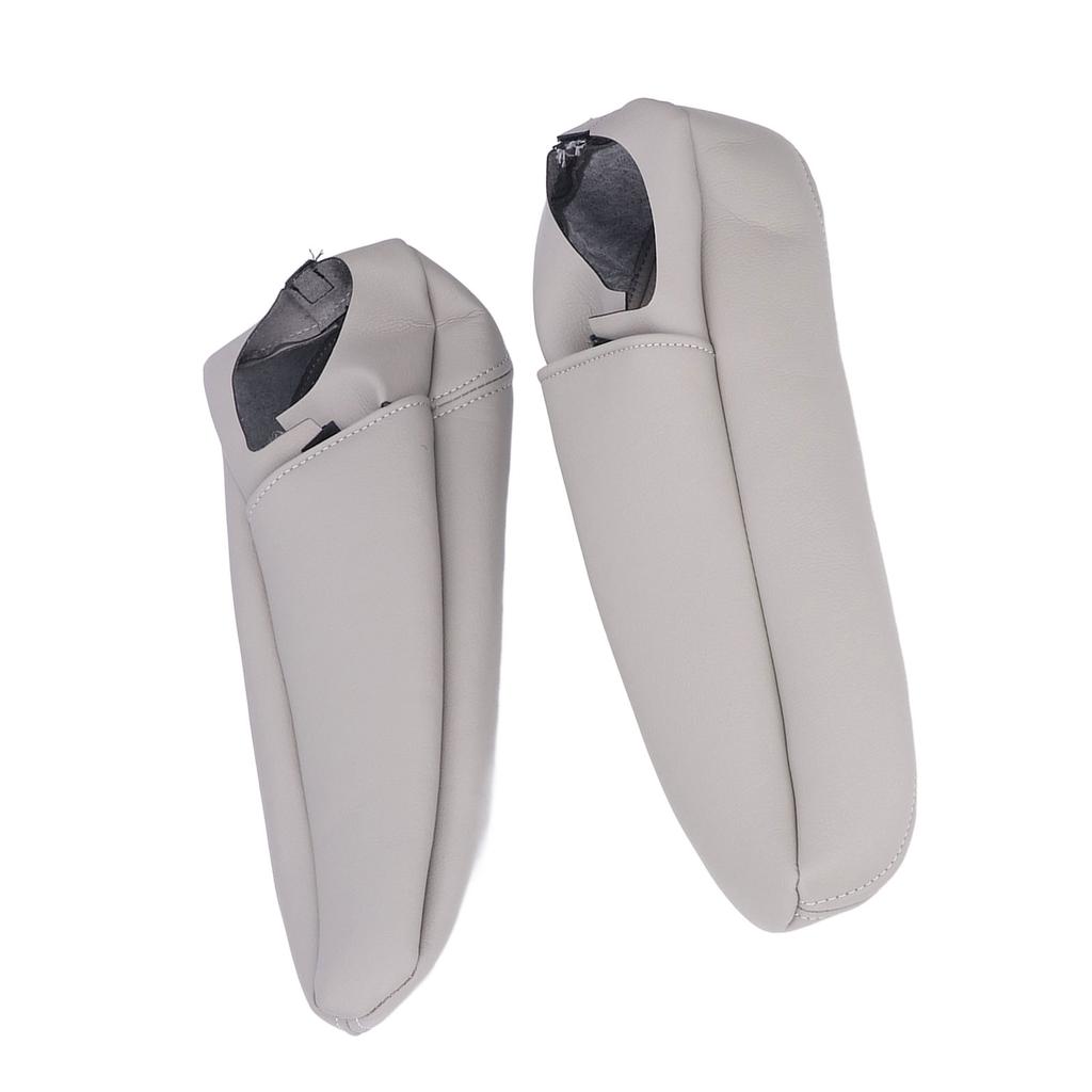 2Pcs Set Car Front Seat Armrest Cover Leather Waterproof Good Toughness Replacement for Tian Siena 2005‑2010Grey
